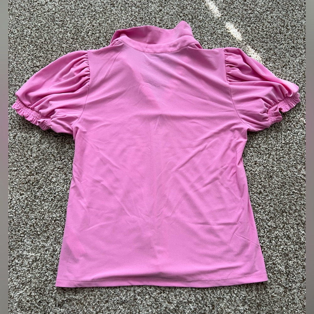 CeCe Pink Puff Sleeve Top - Picture 5 of 7